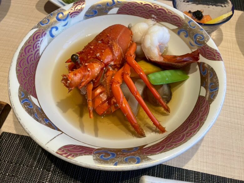 サン浦島 悠季の里 夕食 伊勢海老 具足煮