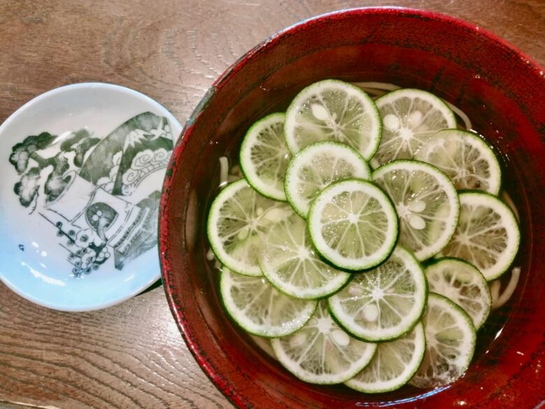 馳走侘助、すだち蕎麦