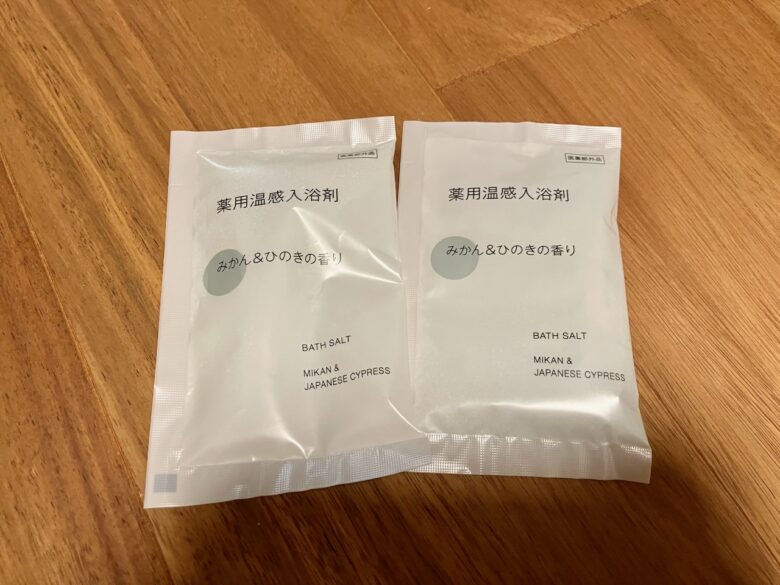無印良品週間 薬用温感入浴剤 みかん&ひのきの香り