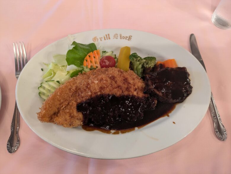 ル・ストーク 復刻ワンプレートランチ ポークカツレツ ビーフシチュー 伊賀グルメ